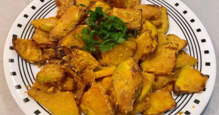 金沙南瓜 | Salted Egg Yolk Coated Pumpkin Chips (air-fried)