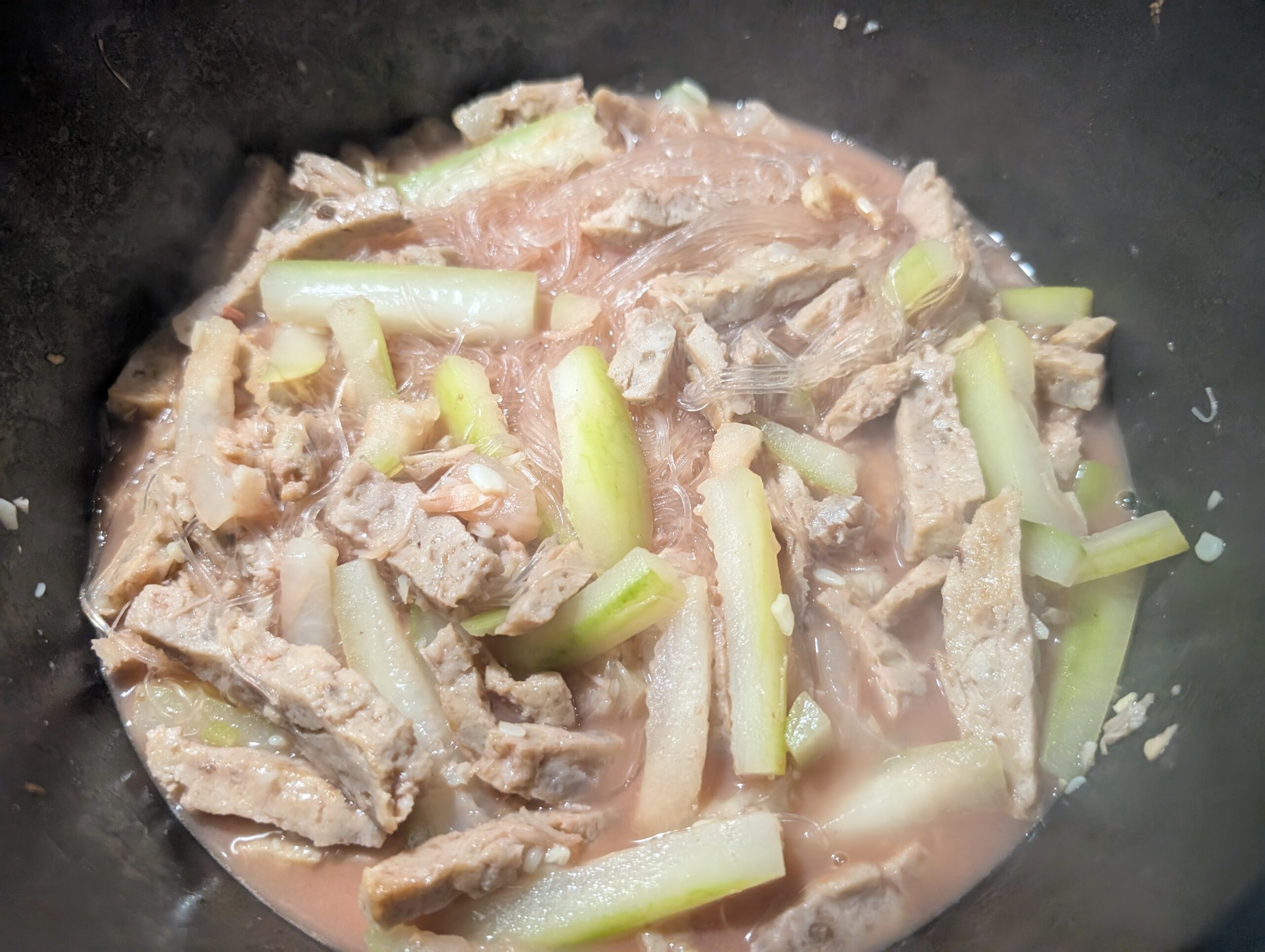 节瓜粉丝煲 | Claypot Fuzzy Melon with Vermicelli